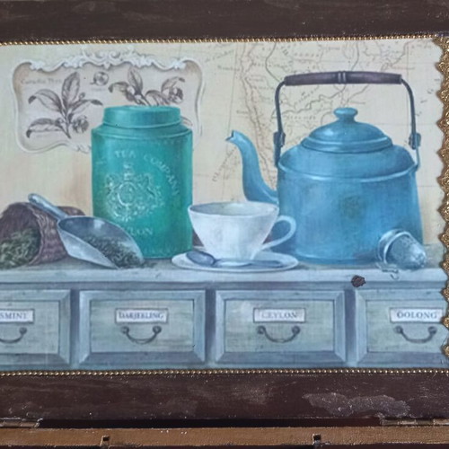 Decorative kitchen box for tea bags new