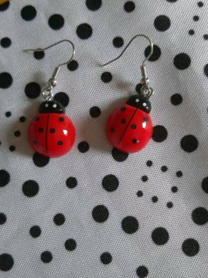 Earrings with ladybugs new