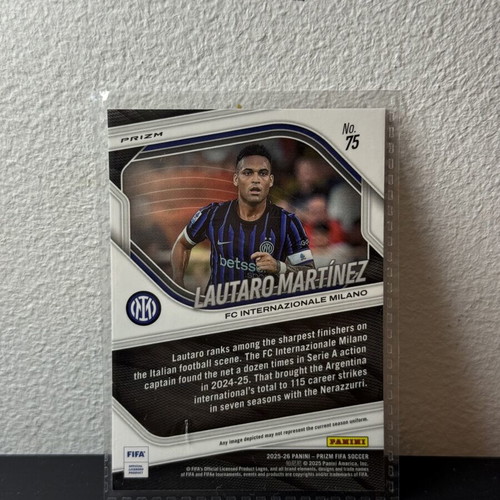 Lautaro Martinez Silver Mosaic Panini Prizm 2025/26 Card new