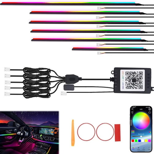 CISSIYOG QCFWDFWD 6-in-1 RGB ambient LED car lighting with smartphone control
