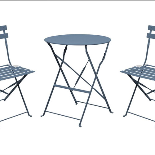 Metal garden set like new with 2 tables and 6 chairs