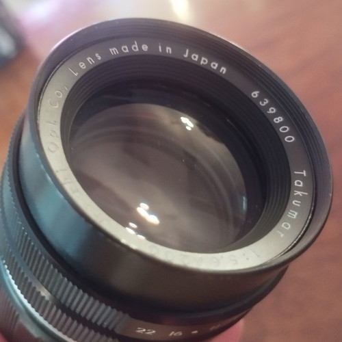 Pentax SL camera with Takumar 200mm f5.6 lens used