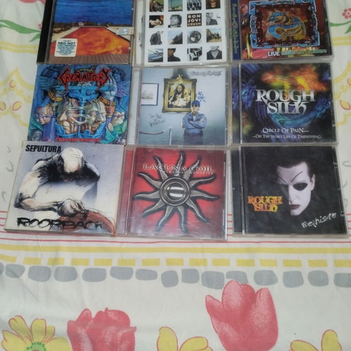 Metal, rock, blues CD pack of 20 and 1 Helloween Pink Bubbles Go Ape vinyl