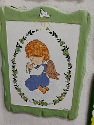 Angel Prayer Painting new, handpainted angel