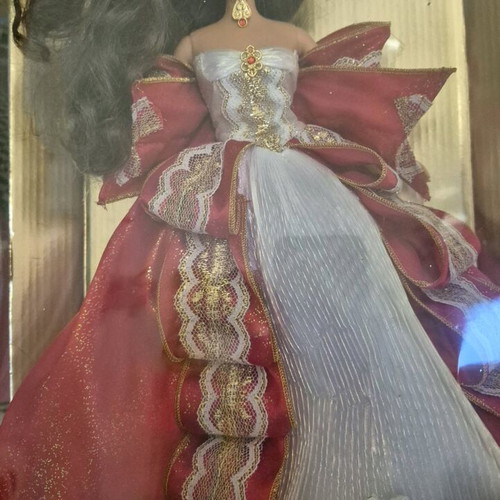 Barbie collectible used Happy Holidays without stand