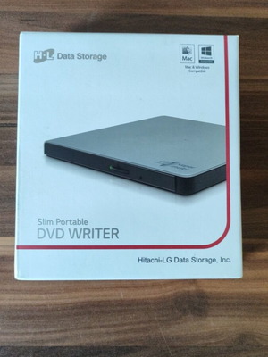 HL Hitachi-LG тънък преносим външен DVD записвач като нов
