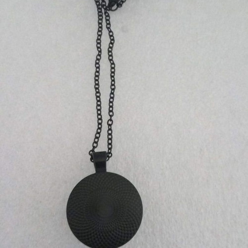 Handmade ballerina figure pendant necklace in steel and glass