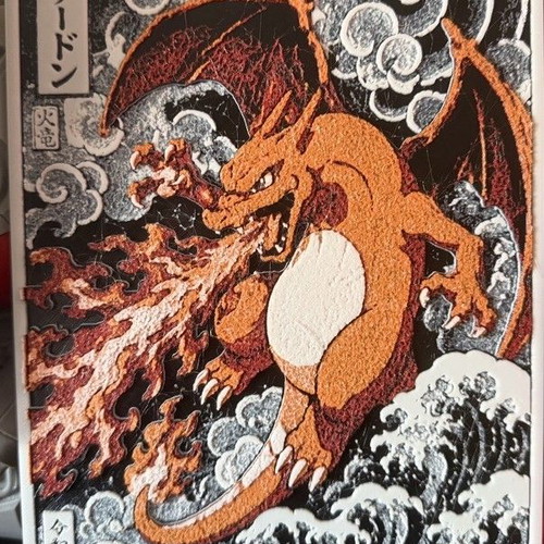 Charizard 3D embossed art print new, Japanese style