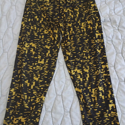 Adidas Climalite leggings, size small, black and yellow