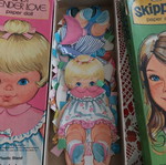 Vintage Mattel χαρτονένιες κούκλες μεταχειρισμένες, σπάνιος σχεδιασμός