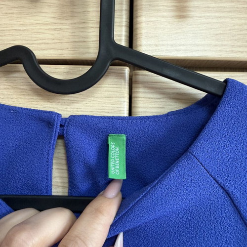 Φόρεμα Benetton φωτεινό μπλε, σαν καινούργιο, ίσια γραμμή, μέγεθος XS