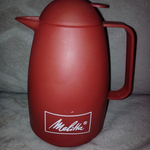 Melitta thermal jug used, red color 500 ml