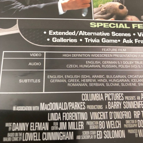 MIB Men In Black Blu-Ray movie used with Greek subtitles
