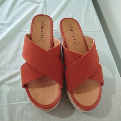 Esmara espadrilles size 38, like new, orange