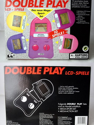 Винтидж 80's Hartung Double Play LCD ръчен електронен играч 5 игри Space Fighter