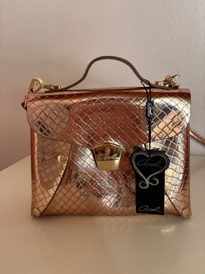 Axel crossbody bag metallic rose gold new