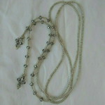 Long laritat necklace 4 in 1 made to order, silver