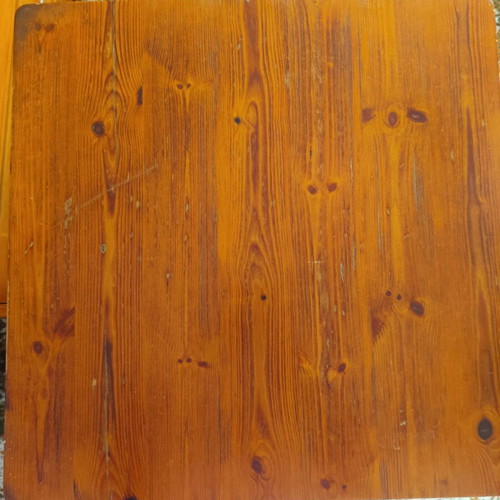 Wooden table used, solid Swedish wood brown color