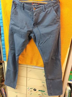 Men's gabardine pants used, blue, size L