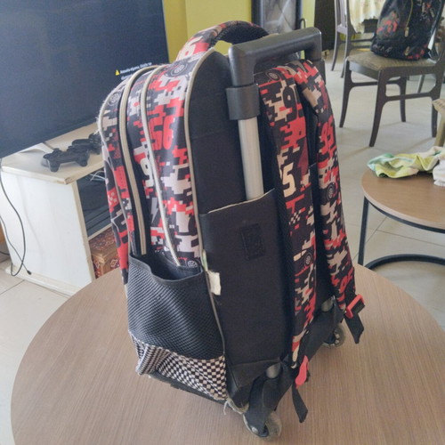 Lightning McQueen school trolley bag used