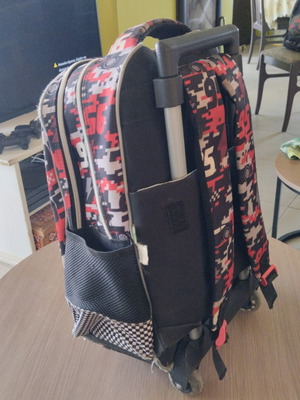 Lightning McQueen school trolley bag used