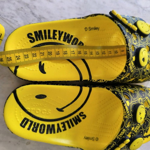 Crocs women's slippers like new, black and yellow, size 37