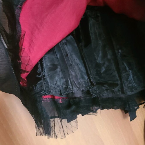 Gothic Birdcage Skirt like new, black and burgundy