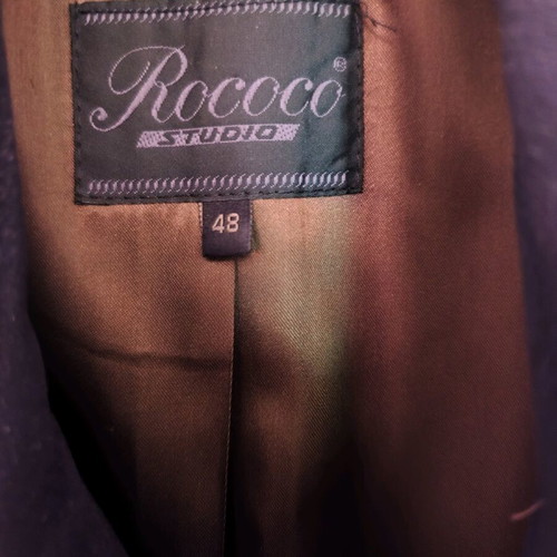 Coat used dark blue Rococo size 48 slim fit