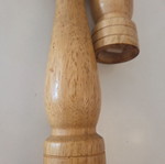 Vintage Wooden Pepper Mill and Salt Shaker Set, Natural Beechwood