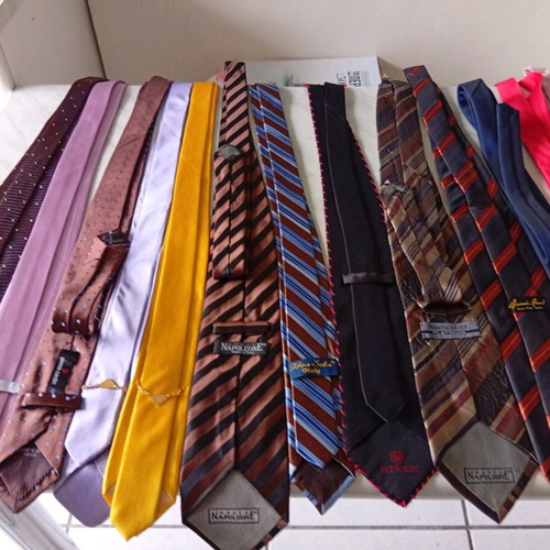 Silk branded ties new, pack of 10