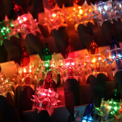 Christmas star-shaped colorful lights 50 Light Set new