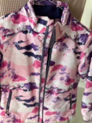 Civil waterproof jacket for girl 7-9 years used, colorful
