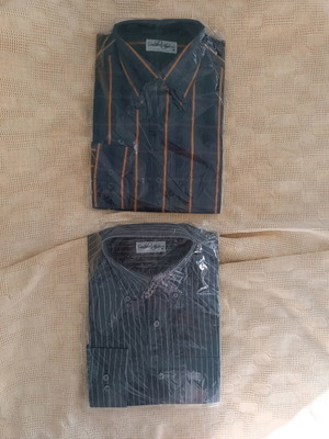 M Giannopoulos Long-Sleeve Shirts New, Gray and Purple