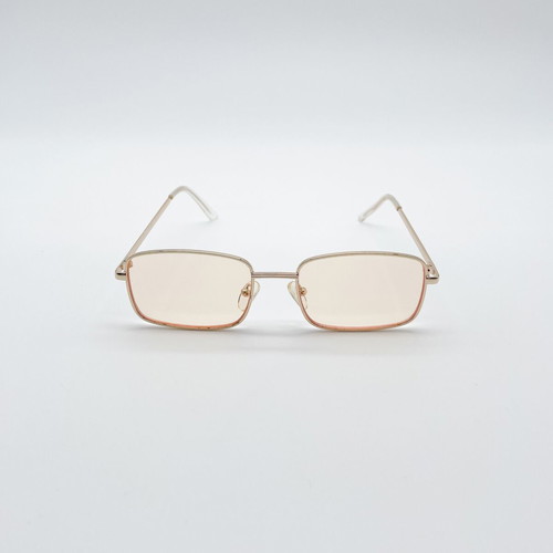 Pull & Bear Gold Rectangular Sunglasses used, Medium