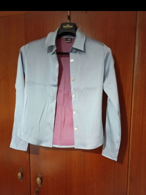 Anna Riska women's shirt new, turquoise silver, size S