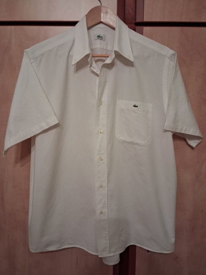 Lacoste Classic White Short-Sleeve Shirt like new, Size L