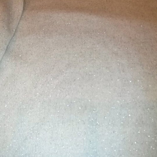 Women's top like new, long-sleeve, white with silver thread, size M Sanctuary