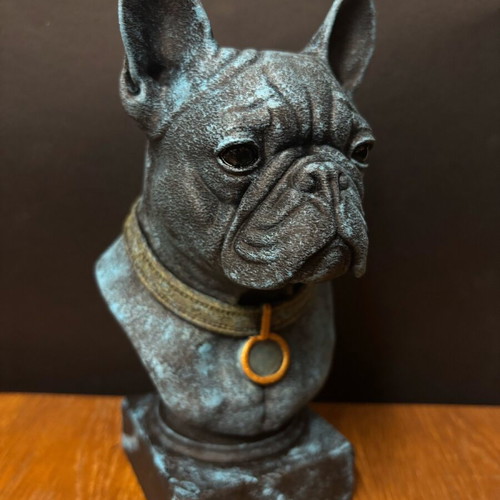 French Bulldog statue new, medium size 16 cm, hand painted