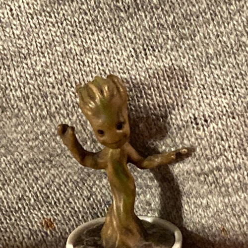 Marvel Legends Evolution of Groot figure like new with baby Groot in pot
