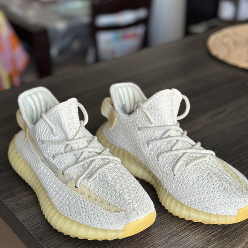 Yeezy women's sneakers size 38, beige-white