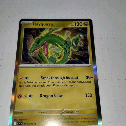 Rayquaza Pokemon card like new