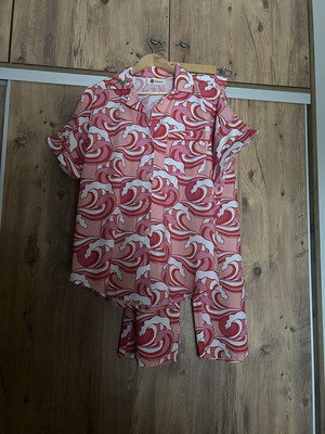 Karavan set 100% cotton, new, white and pink