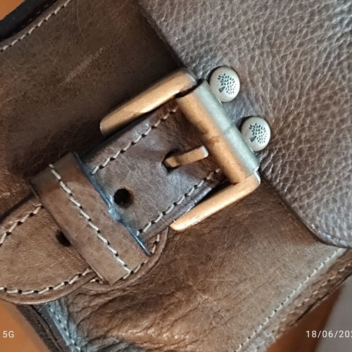 Mulberry Effie olive leather shoulder bag used
