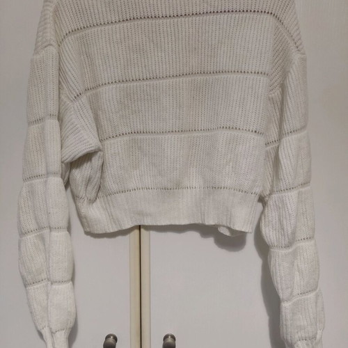 Cropped Sweater Shein used, size M, white