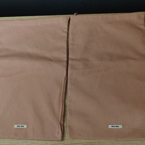 Miu Miu 2x Dustbag and Empty Shoe Box used, protection storage cases