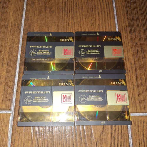 MiniDisc collection with Sony storage base, untested