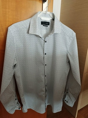 Navy & Green slim fit large shirt like new, white