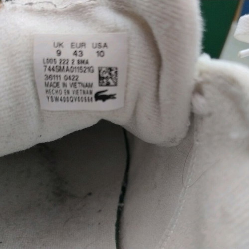 Lacoste sneakers sporty, like new, white, size 43