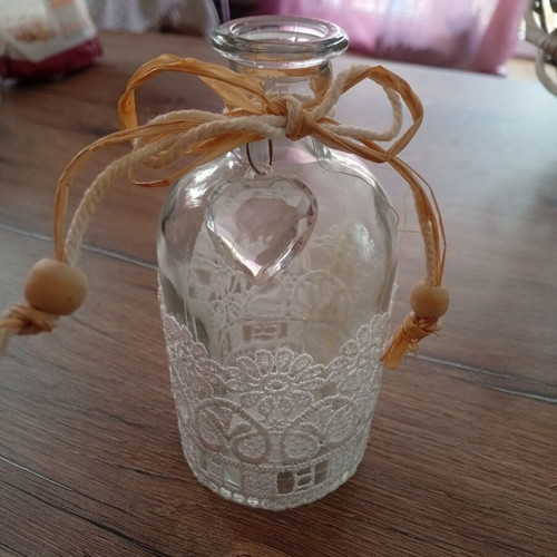 Glass bomboniere bottle 14 cm like new