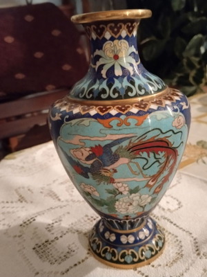 Cloisonne vases new, set of 3, 22cm 16cm 11cm
